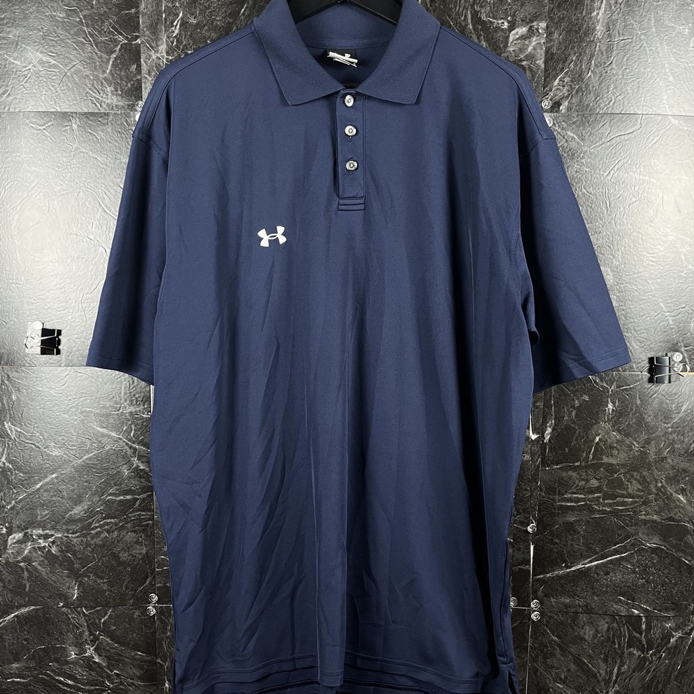 Under Armour Men's Navy Polo Shirt Large